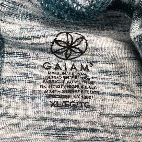 Gaiam Yoga Long Sleeve Top with Cowl Neck. Turquoise Color. Size XL. Great Cond! - Picture 9 of 9